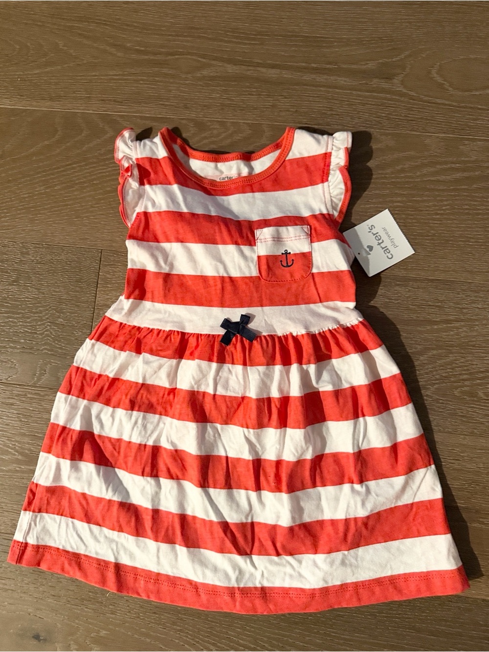 Carters 2 piece play wear striped dress set. Size:24 Months. NWT.
